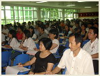 惠州各區學員專注上課情景，約兩百人報名參加。。